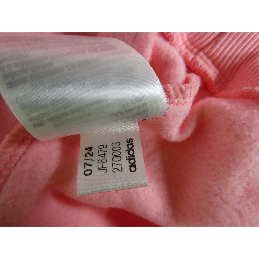 Adidas Women's Track Top JF6479 Full Zip Hoodie, Semi Pink Spark, 1X – Plus Size - Picture 7 of 8